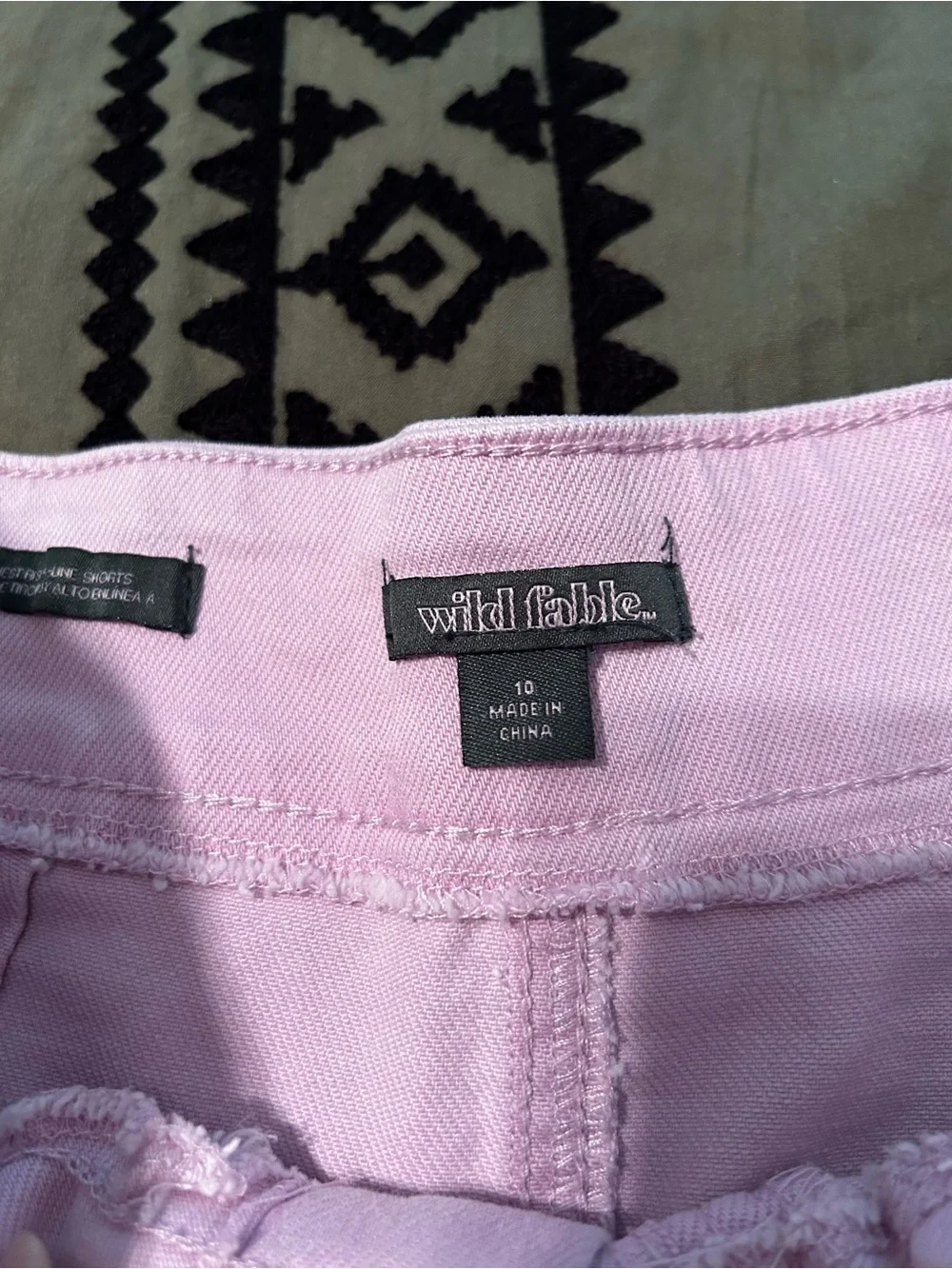 Women's High-Waist Pink Pleated Denim Shorts